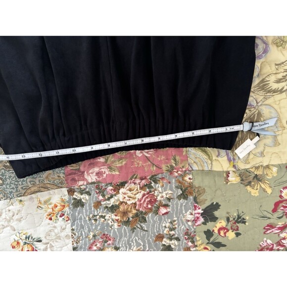 Quaker Factory Black Suit Set Jacket Gold Snowflakes Black Pants Medium - Picture 8 of 9